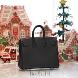  Birkin B25 Togo Noir Black PHW 