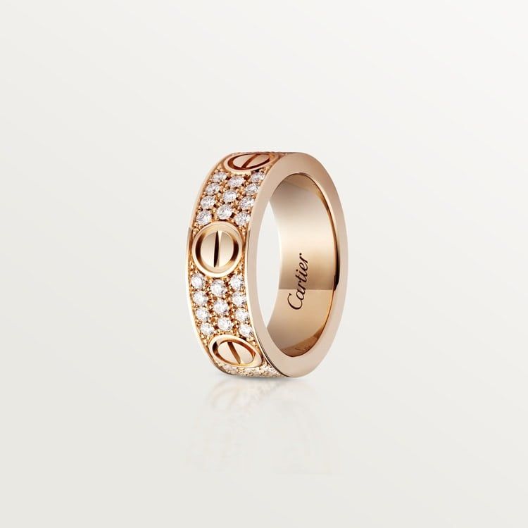 Cartier rose gold ring best sale with diamond