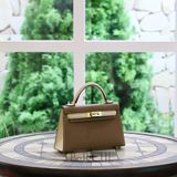  Kelly Mini Hss K20 Epsom Bicolor Etoupe/Craie GHW 
