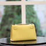  Kelly Pochette KP22 Swift Leather Jaune Poussin PHW 