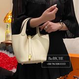  Picotin P18 Clemence Leather Nata GHW 