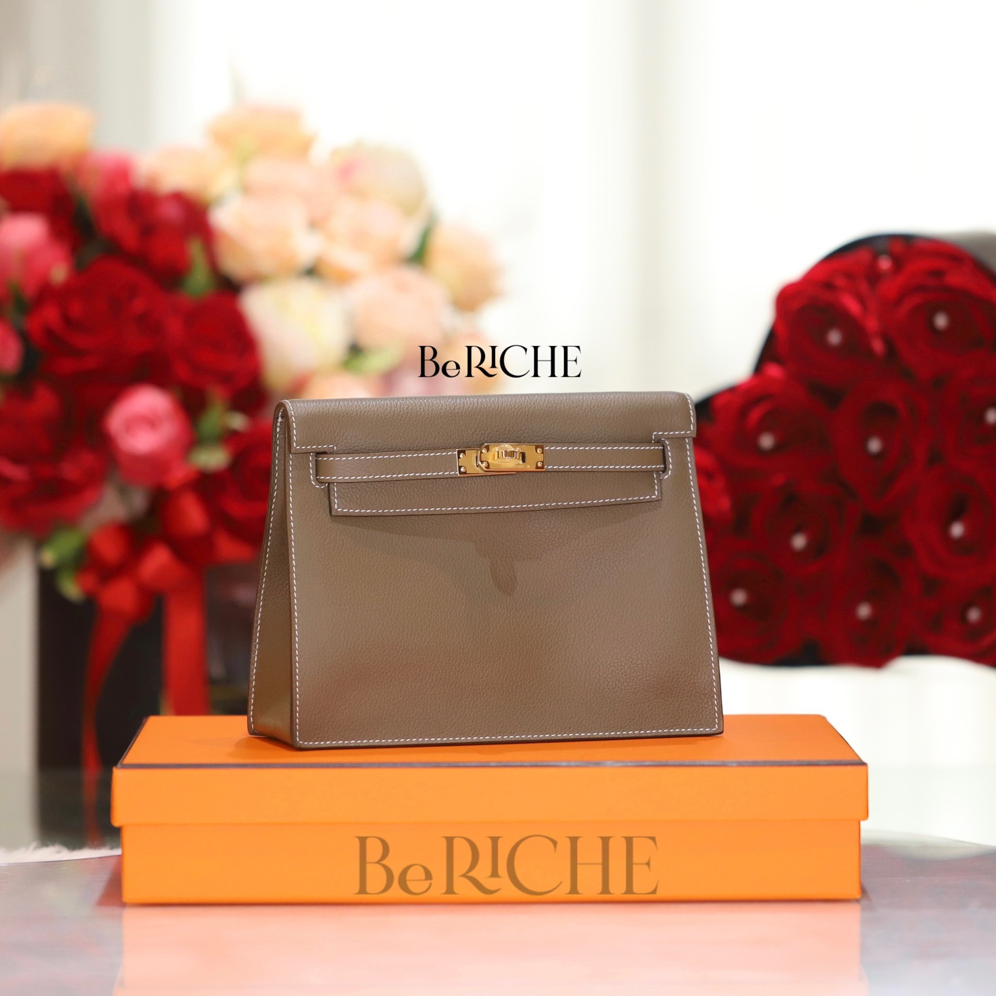 Hermes Kelly Danse Etoupe Swift Leather PHW