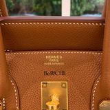  Birkin B35 Togo Gold GHW 