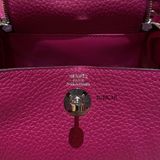  Mini Lindy 20 Clemence Leather  Rose Shocking PHW 