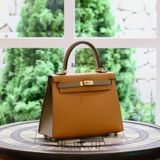  Kelly Hss K25 Epsom Bicolor Toffee/Gris Asphalt GHW 