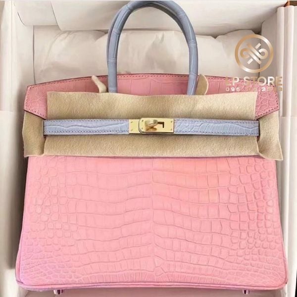  Birkin B25 Crocodile Bicolor GHW 