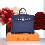  Birkin B25 Epsom Blue Sapphire GHW 