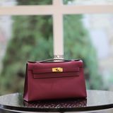  Kelly Pochette KP22 Swift Leather Anemone GHW 