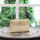  Kelly Pochette KP22 Swift Leather Nata GHW 
