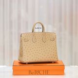  Birkin B25 Ostrich Chai GHW 