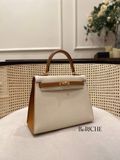  Kelly K25 Epsom Bicolor (Craie/Gold) GHW 