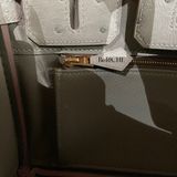  Birkin B25 Ostrich Gris GHW 
