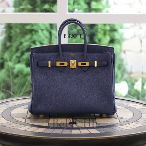  Birkin B25 Togo Bleu Brighton GHW 