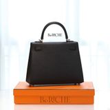  Kelly K25 Epsom Noir Black PHW 