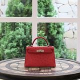  Kelly Mini K20 Ostrich Rose Tyrien PHW 