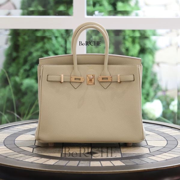  Birkin B25 Togo Craie RGHW 