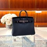  Birkin B25 Touch Togo/Crocodile Noir Black PHW 
