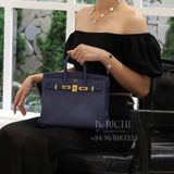  Birkin B25 Togo Bleu Brighton GHW 