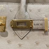  Birkin B25 Ostrich Parchemin GHW 