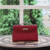  Kelly Pochette KP22 Swift Leather Rose purple 