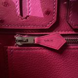  Birkin B25 Otrich Fuchsia PHW 
