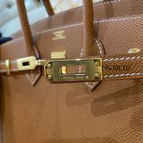  Birkin B25 Sellier Epsom Gold GHW 