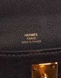  Kelly Pochette KP22 Swift Leather Noir Black 