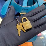  Picotin 18 Clemence Leather Bicolor (Vert Bosphore/Deep Blue) GHW 