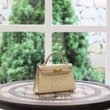  Kelly Mini K20 Ostrich Parchemin GHW 