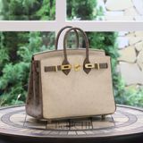  Birkin B25 Ostrich Beton + Gris Asphalts GHW 