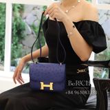  Constance 18 Ostrich Bleu Saphire GHW 