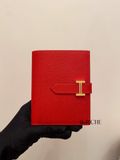  Hermes Wallet Bearn Compact Red GHW 