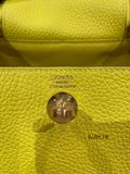  Mini Lindy 20 Clemence Leather Lime GHW 