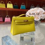  Kelly Pochette KP22 Swift Leather Lime GHW 