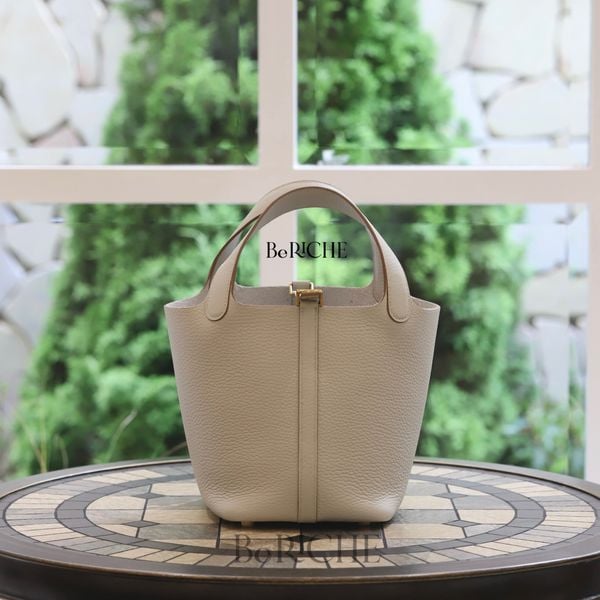  Picotin P18 Cleamance Leather Gris Perle GHW 