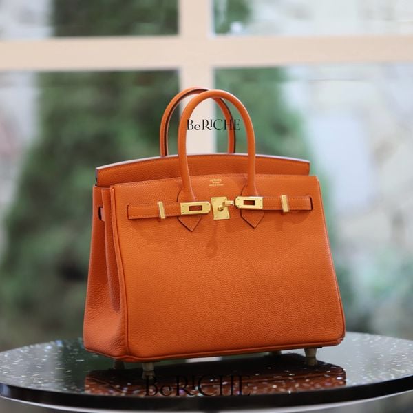  Birkin B25 Togo Orange GHW 