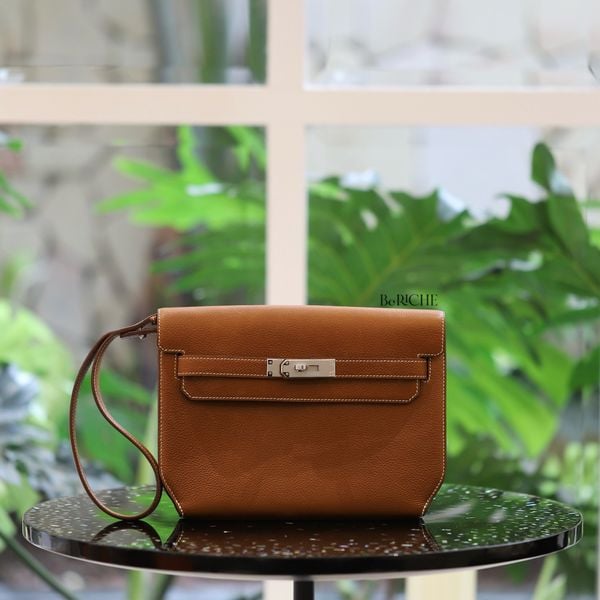  Kelly Depeches 25 Pouch Barenia Faubourg calfskin FAUVE PHW 
