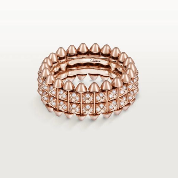  CLASH DE CARTIER RING, DOUBLE ROW, PAVED 