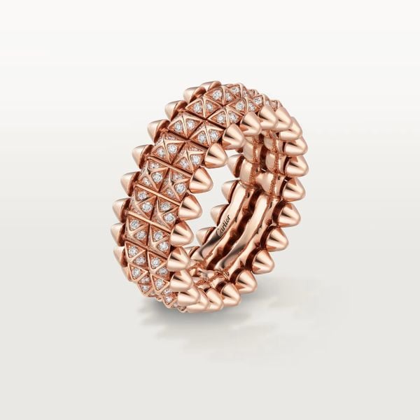 CLASH DE CARTIER RING, DOUBLE ROW, PAVED 