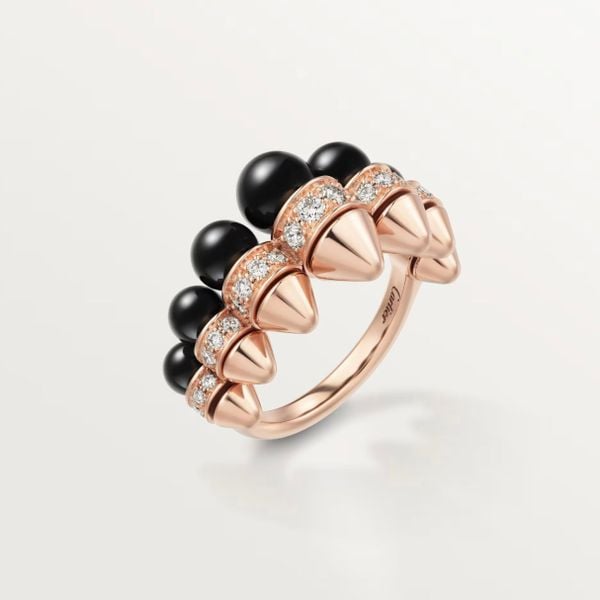  CLASH DE CARTIER RING, ONYX, EXTRA-LARGE MODEL, DIAMONDS 