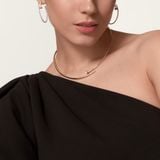  CARTIER JUSTE UN CLOU TORQUE NECKLACE, SMALL MODEL, DIAMONDS 