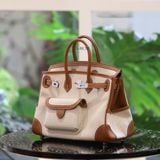  Birkin B25 Toile cargo Gold - ecru PHW 
