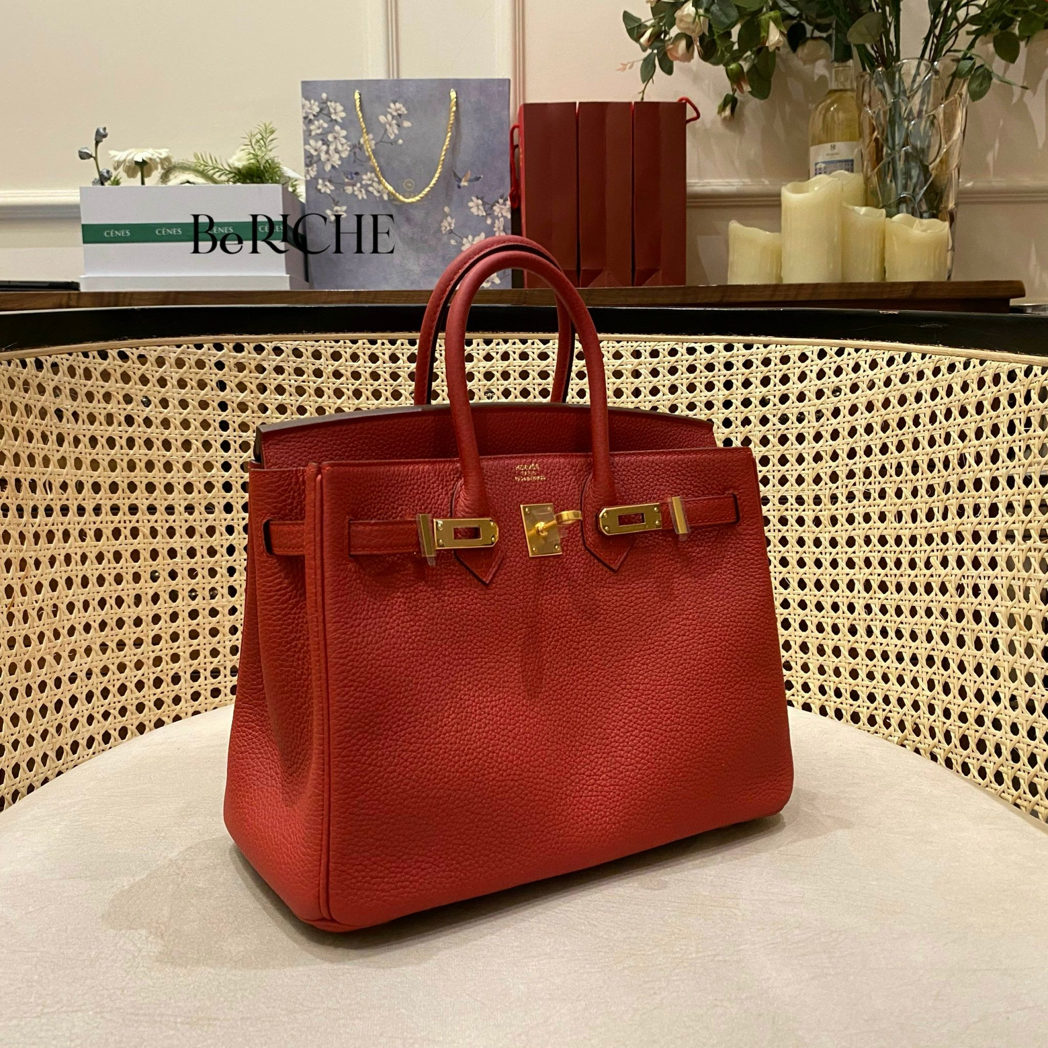  Birkin B25 Togo Rouge Vif 