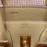  Birkin B25 Togo Jaune Poussin GHW 