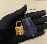  Birkin B25 Epsom Blue Sapphire GHW 