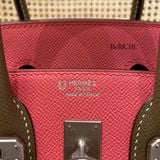  Birkin Hss B25 Epsom Bicolor Rose Azalea/ Etoupe Brushed PHW 