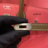  Birkin Hss B25 Epsom Bicolor Rose Azalea/ Etoupe Brushed PHW 