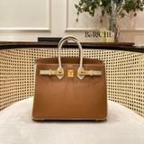  Birkin B25 Togo Bicolor Gold/ Craie Brushed GHW 
