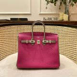  Birkin B25 Togo Bicolor Rose Purple/ Gris Asphalt Brushed PHW 