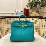  Birkin B25 Togo Vert Verone GHW 